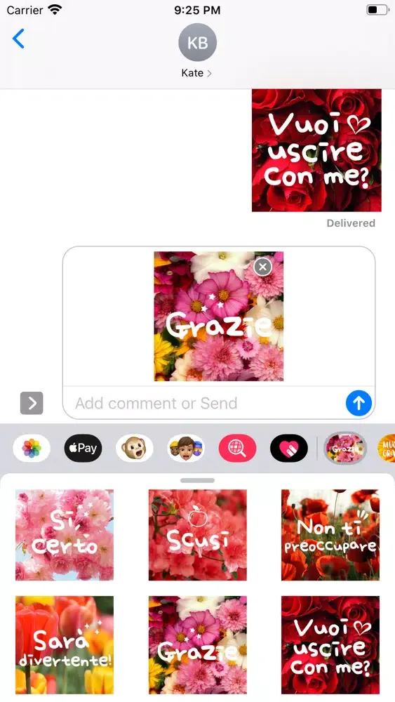 Flower Messaging for Italian Screenshots