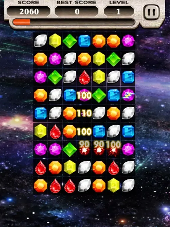 Gemstone puzzle crush iPad  스크린샷