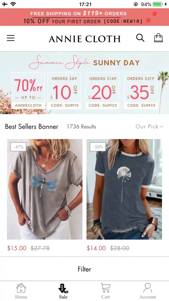 Annie Cloth سکرین شاٹس