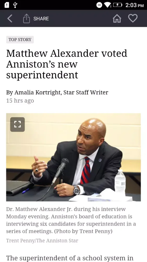 Capturas de pantalla de Anniston Star