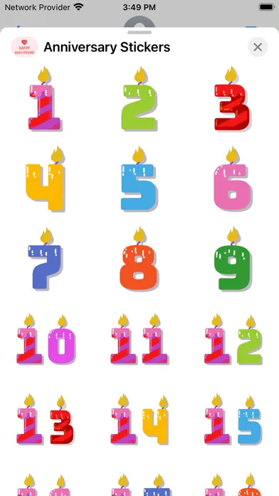 Anniversary Stickers - Wishes Screenshots