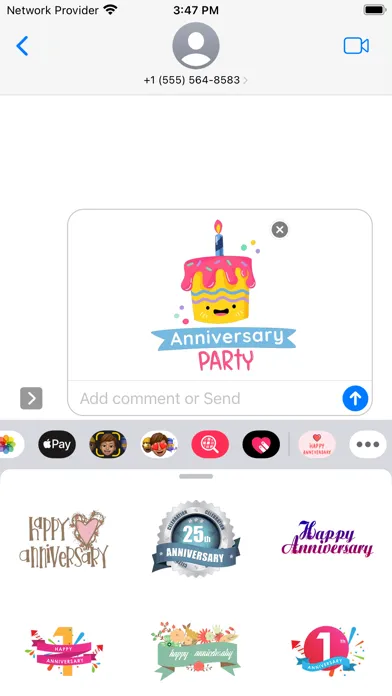 Anniversary Stickers - Wishes Screenshots