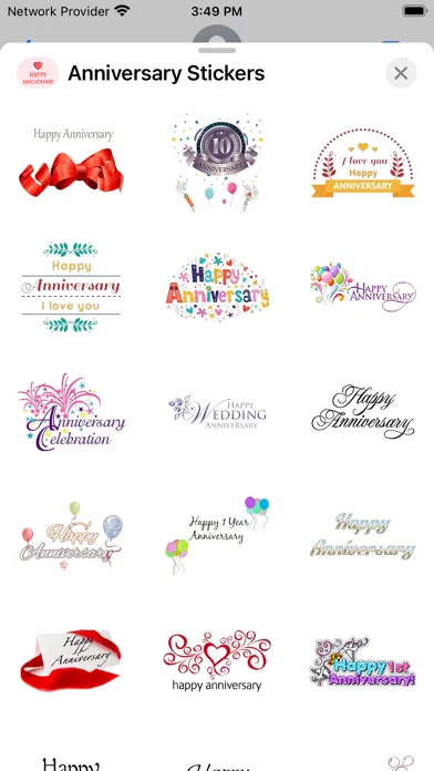 Anniversary Stickers - Wishes Screenshots