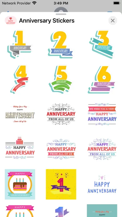 Anniversary Stickers - Wishes Screenshots