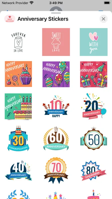 Anniversary Stickers - Wishes Screenshots