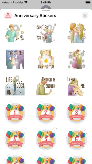 Anniversary Stickers - Wishes Screenshots
