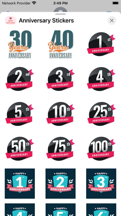 Anniversary Stickers - Wishes Screenshots