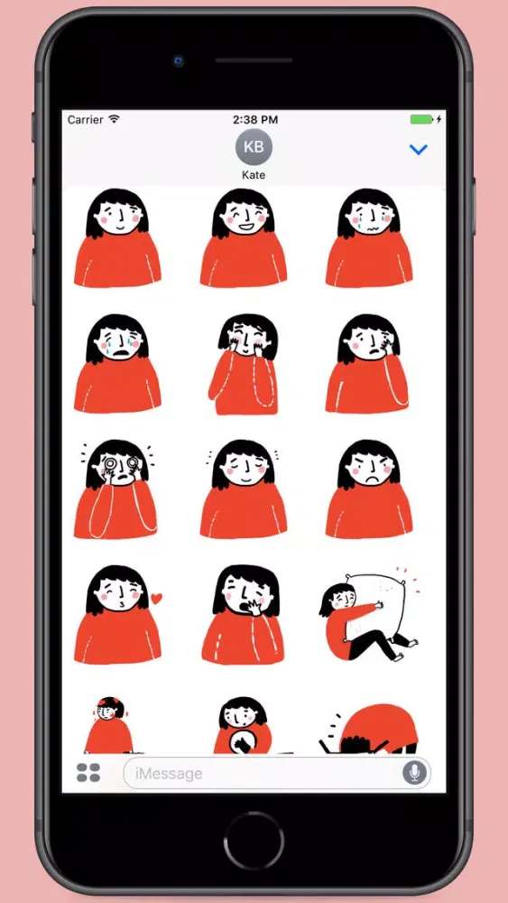 Capturas de pantalla de Black Red White Stickers