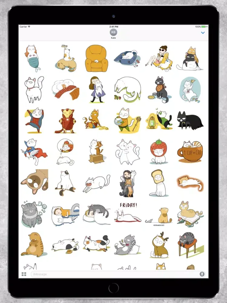 Cat's Power Stickers iPad 应用截图