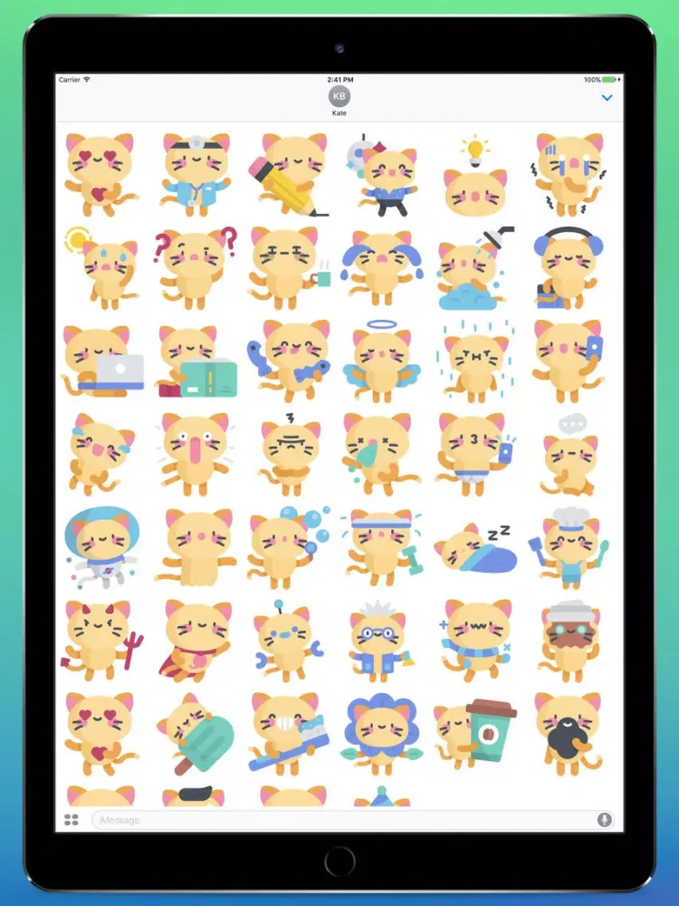 Tangkapan skrin The Cutest Kitty Stickers iPad 