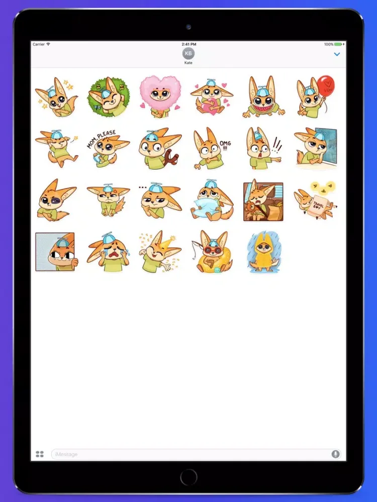 Cutie Fennec Stickers iPad  स्क्रीनशॉट