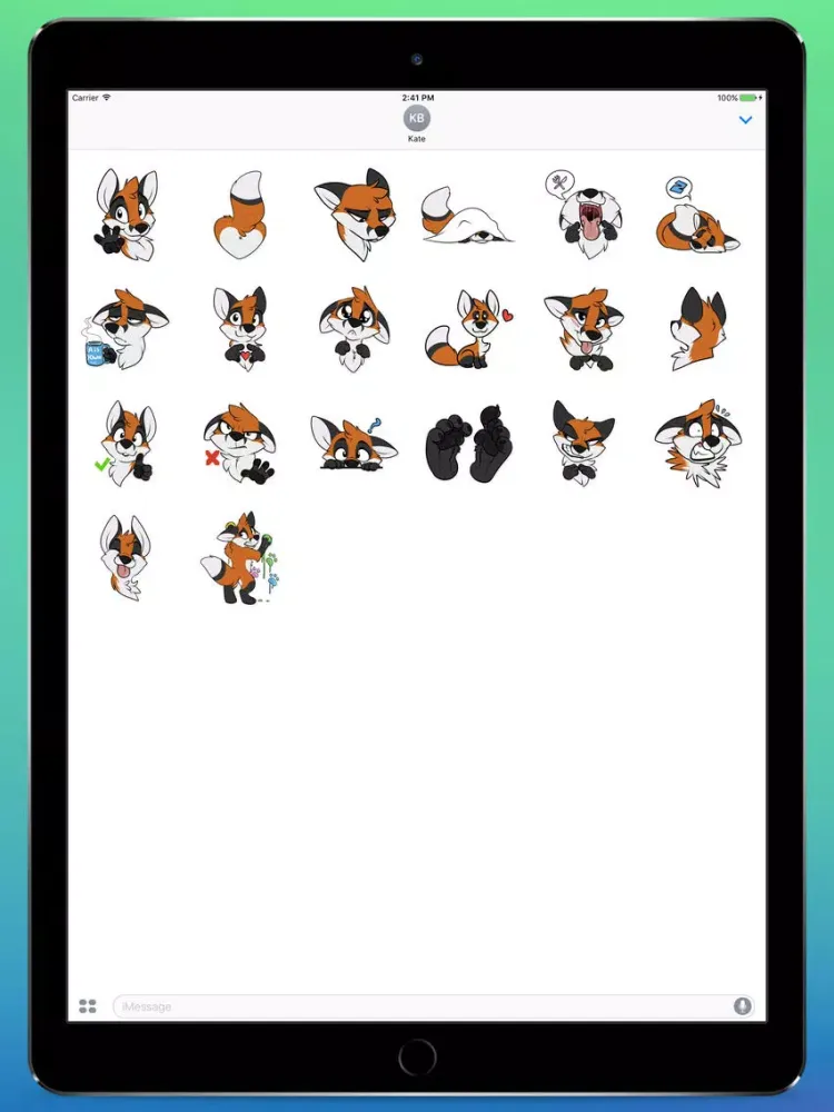 Sleepy Fox Stickers iPad  سکرین شاٹس