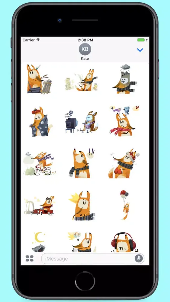 Fox in Scarf Stickers应用截图