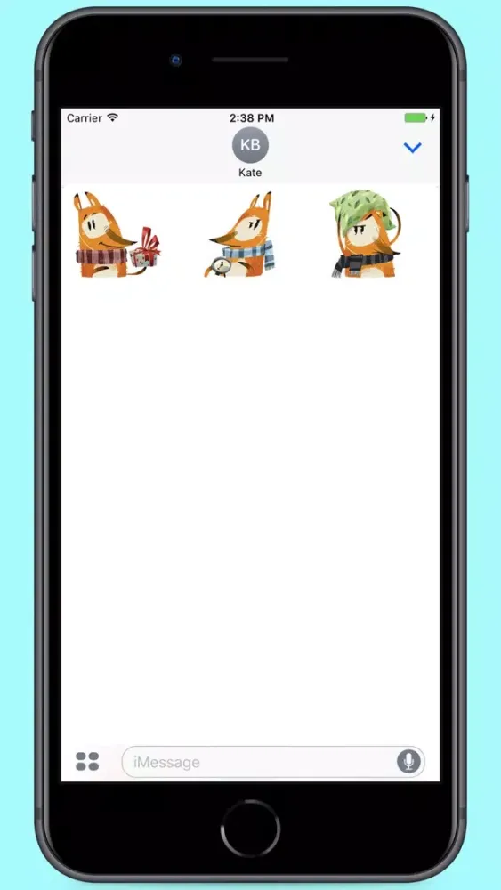 Fox in Scarf Stickers应用截图