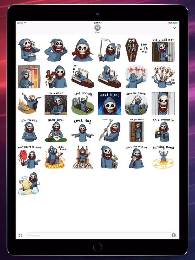 Zrzuty ekranu Friendly Death Stickers iPad 