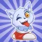 Snowy White Cat Stickers