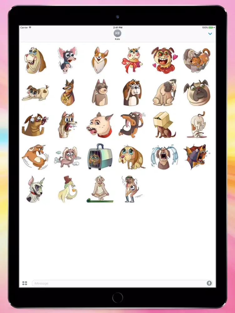 Lots of Dogs Stickers iPad  Screenshots