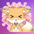 Cute Girly Fox Stickers Cute Girly Fox Stickers