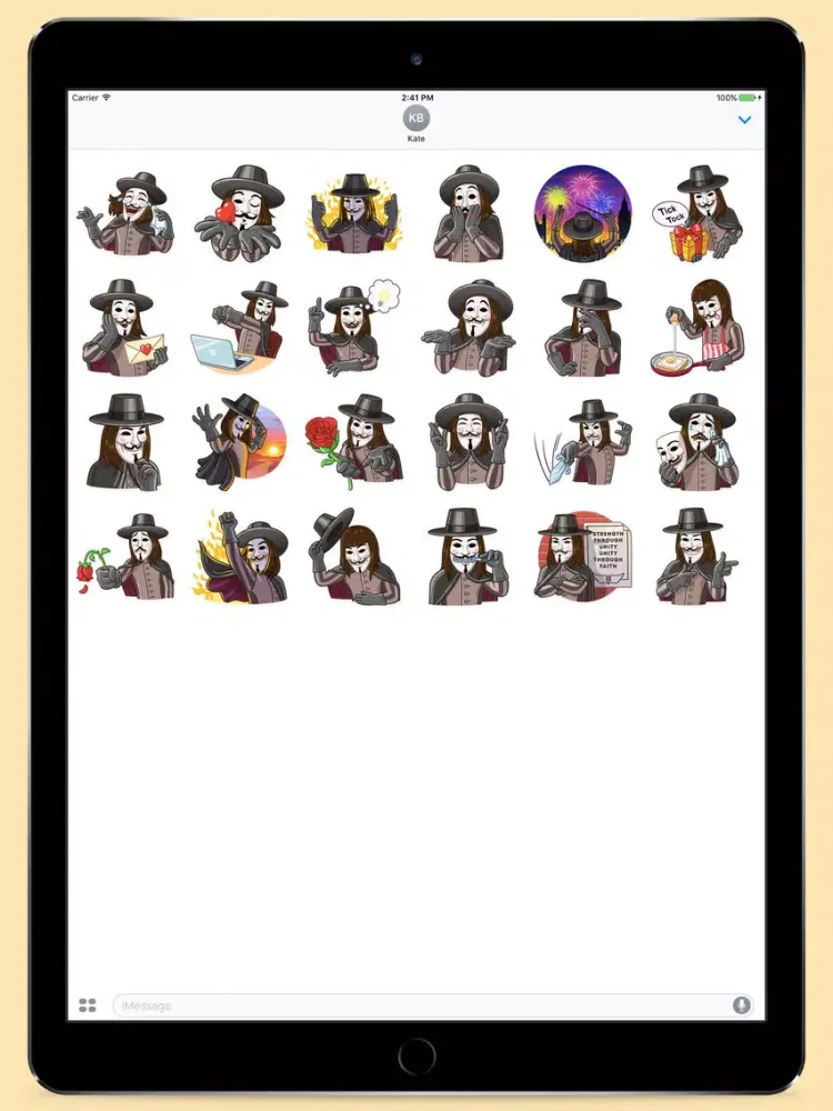 Capturas de pantalla de Guy Fawkes Stickers iPad 