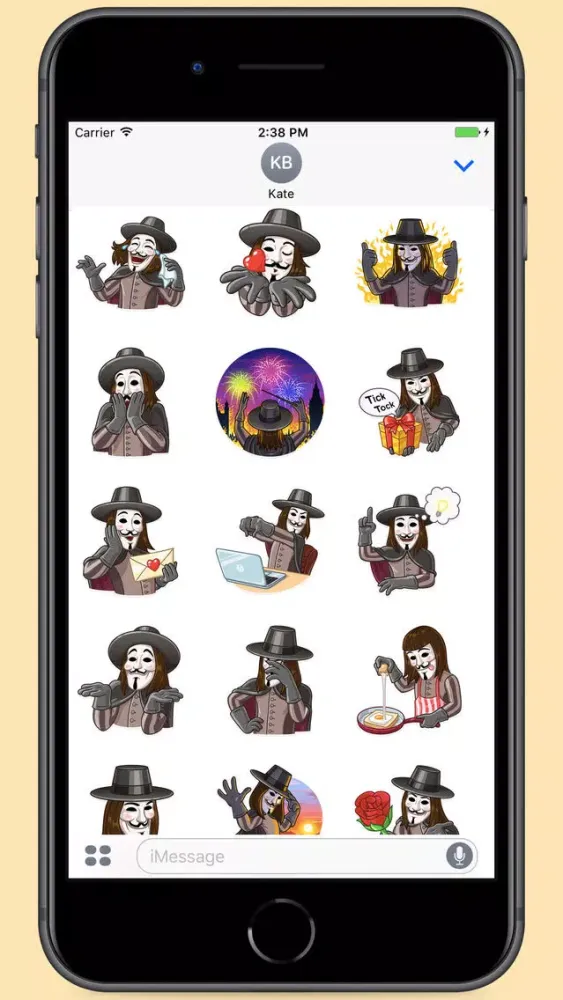 Capturas de pantalla de Guy Fawkes Stickers