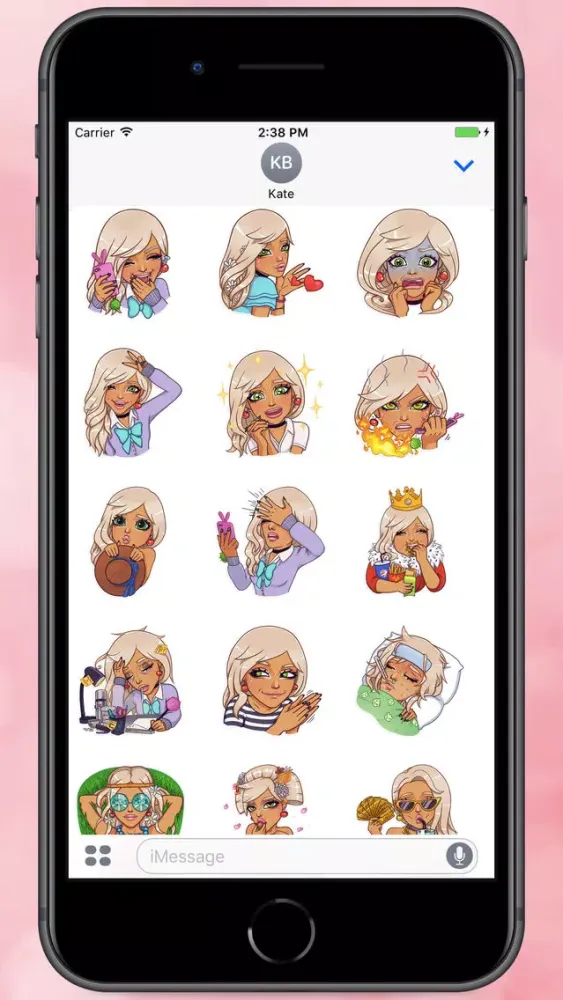 تصاویر Blondie Girl Stickers