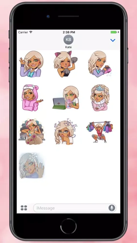 تصاویر Blondie Girl Stickers