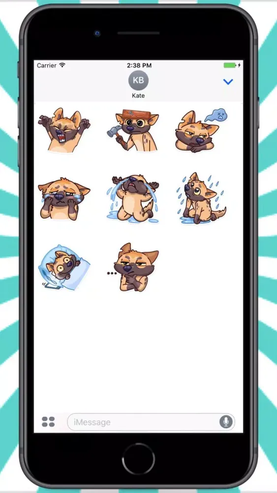 Tangkapan layar Funny Hyena Stickers