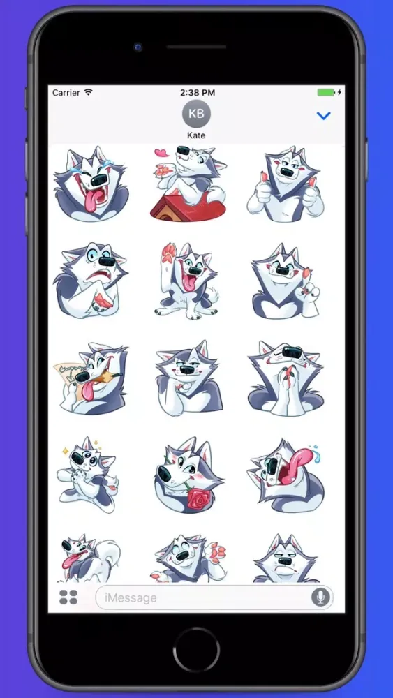 Capturas de tela do Husky Goodboy Stickers