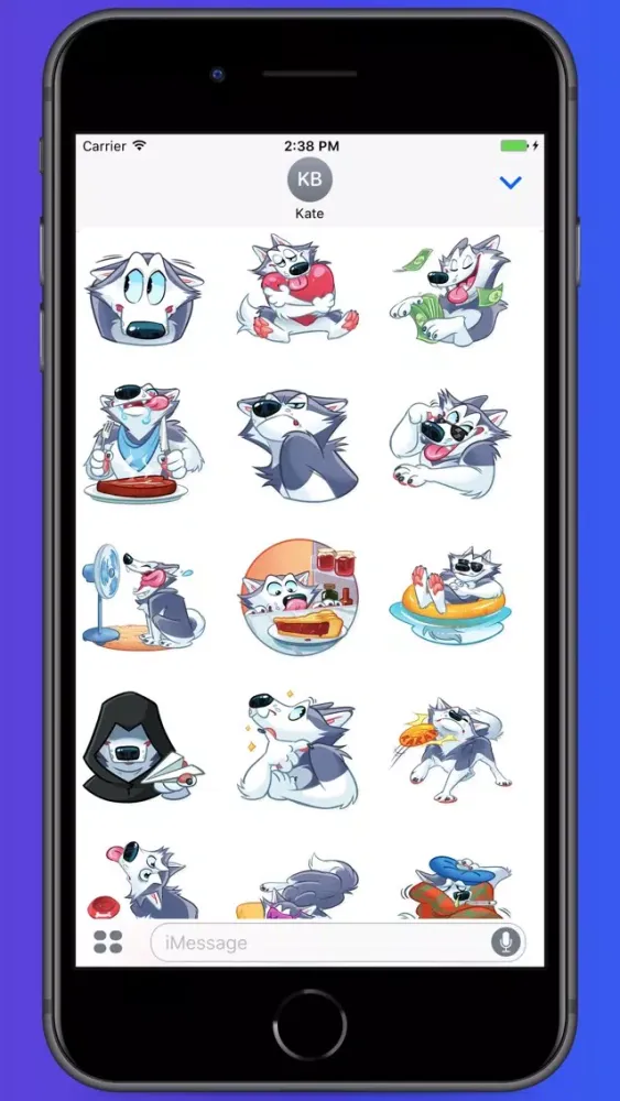 Capturas de tela do Husky Goodboy Stickers