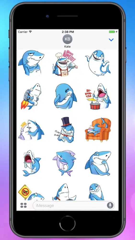 Capturas de pantalla de Funny Mr.Shark Stickers