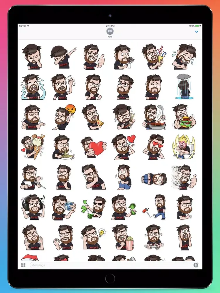 Capturas de tela do Jack In Black Stickers iPad 