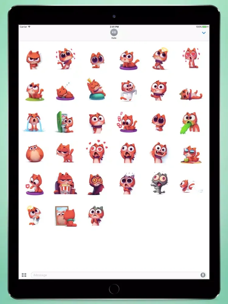 Zrzuty ekranu Kitten Taffy Stickers iPad 