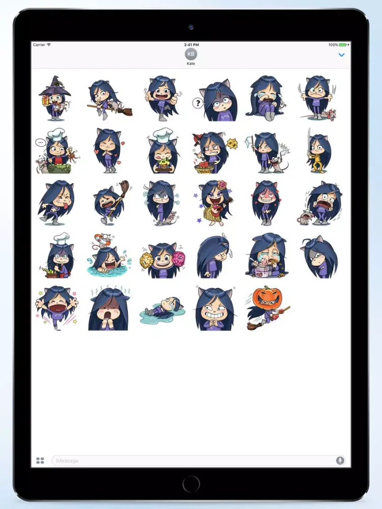 Cutie Little Witch Stickers iPad 应用截图