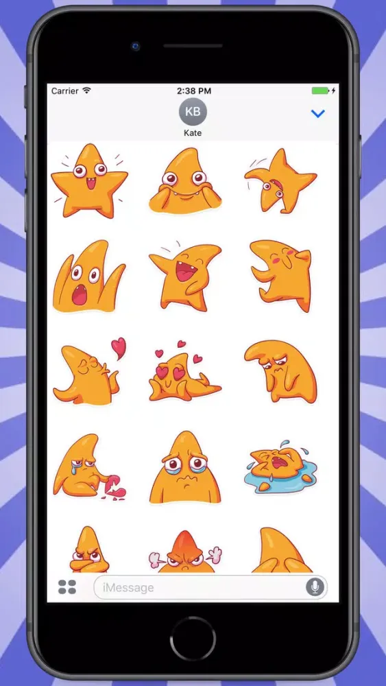 Cool Orange Star Stickers Screenshots