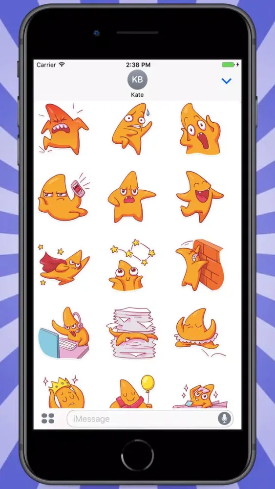Cool Orange Star Stickers Screenshots