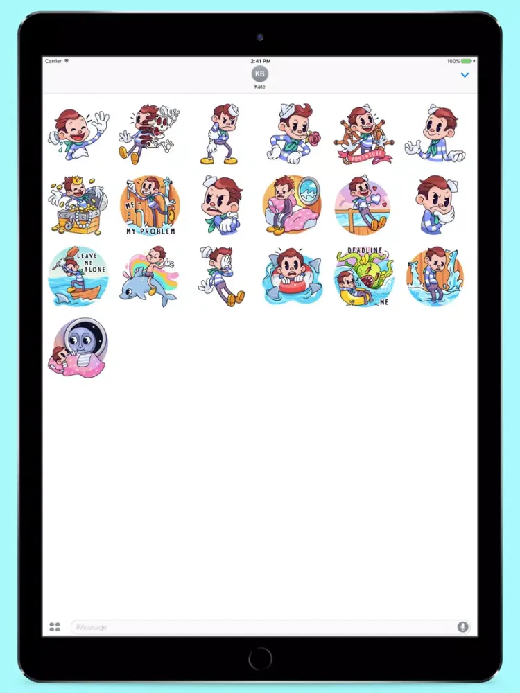 Tangkapan layar Funny Mr.Sailor Stickers iPad 