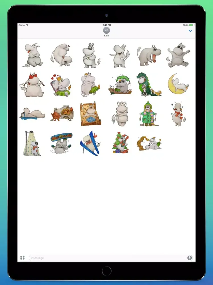 Tangkapan layar Cute Mumintroll Stickers iPad