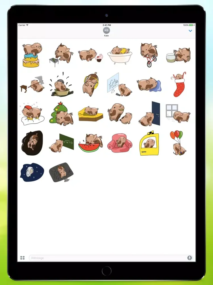 Capturas de pantalla de Cute Piggy Pig Stickers iPad 