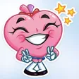 Cute Lovely Heart Stickers