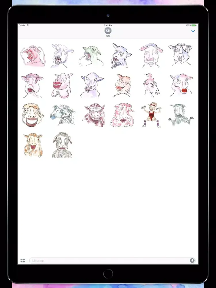 Ảnh chụp màn hình của Mad Sheep Stickers iPad 
