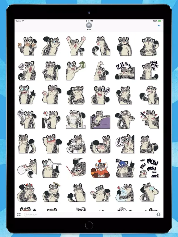Snow Leopard Stickers iPad  Screenshots