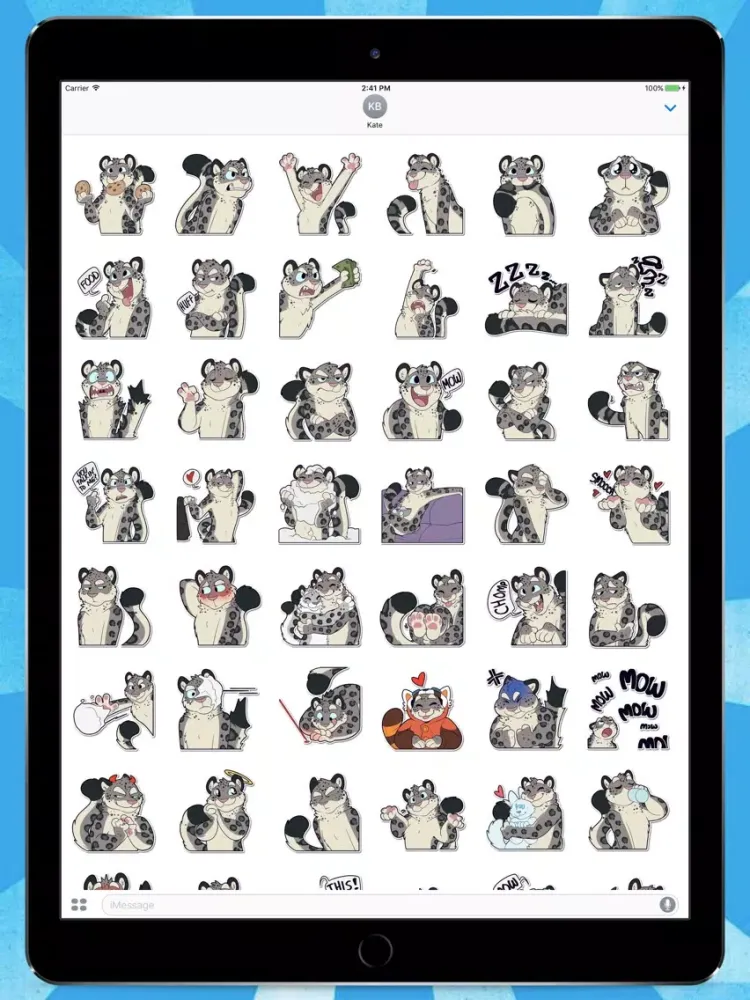 Snow Leopard Stickers iPad  Screenshots