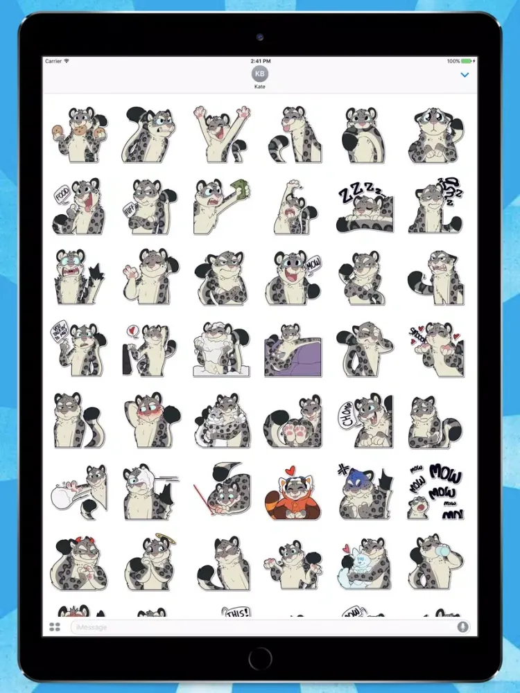 Snow Leopard Stickers iPad  Screenshots