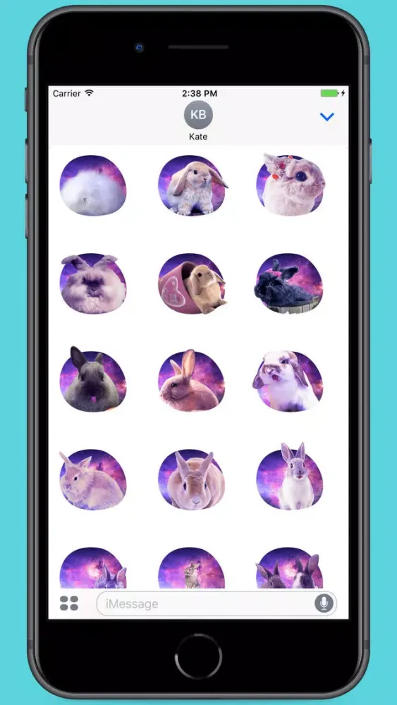 ภาพหน้าจอของ Space Bunnies Stickers