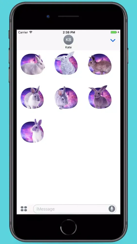 ภาพหน้าจอของ Space Bunnies Stickers