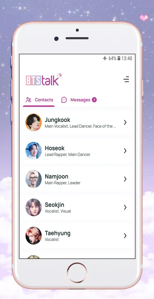 BTS Chat! Messenger(simulator) Screenshots