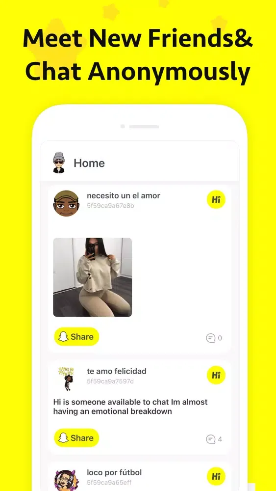 Yubi-make new snapchat friends سکرین شاٹس