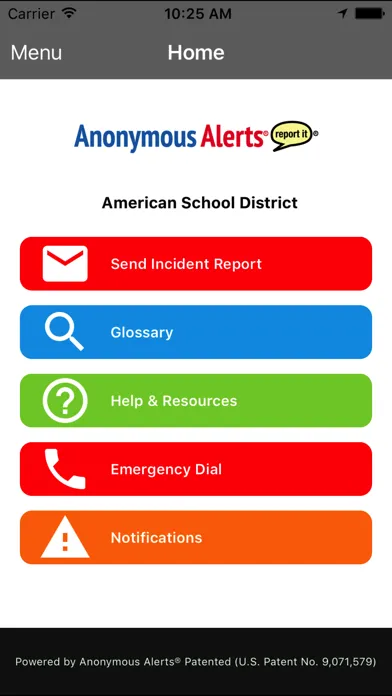 صور Anonymous Alerts Reporting App
