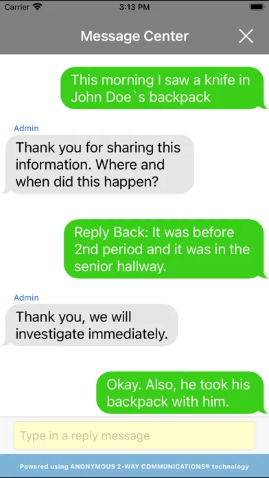 صور Anonymous Alerts Reporting App