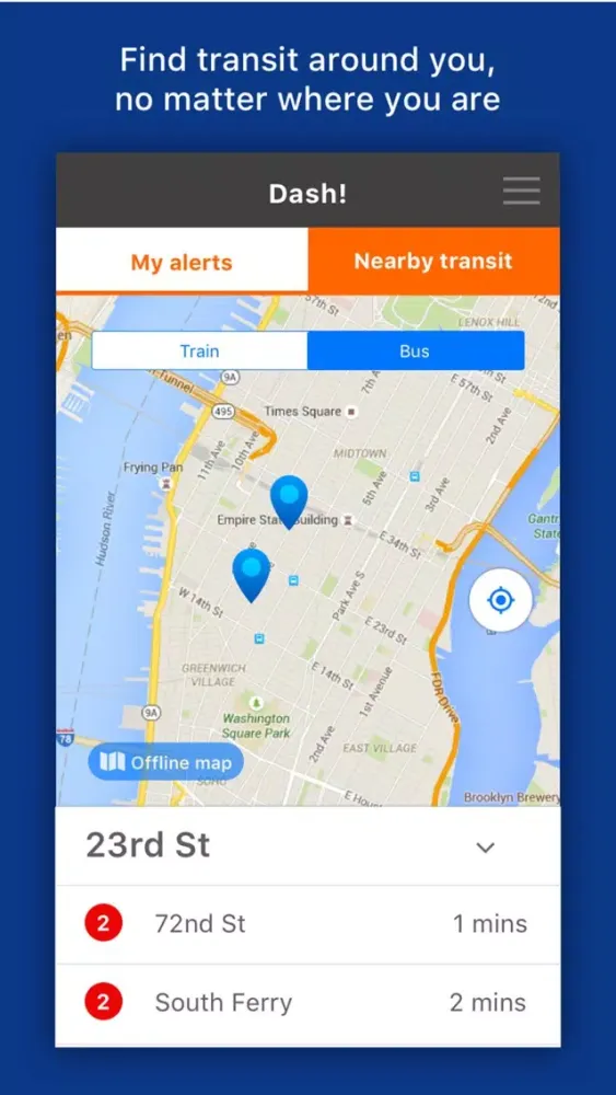 Dash! Transit: Daily Bus & Subway Transit Alerts應用截圖